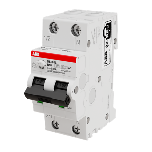 DS201 B10 AC30 Residual Current Circuit Breaker with Overcurrent Protection