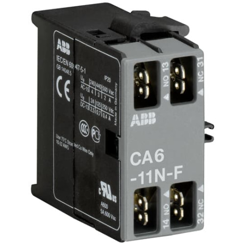 CA6-11N-F Auxiliary Contact - 0 NO - 0 NC - Flat-Pin Connections