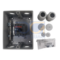 Enclosed Switch Disconnector, 3-p. 400V AC22 63A, Aluminium enclosure, Black Selector handle. Interlocked cover.