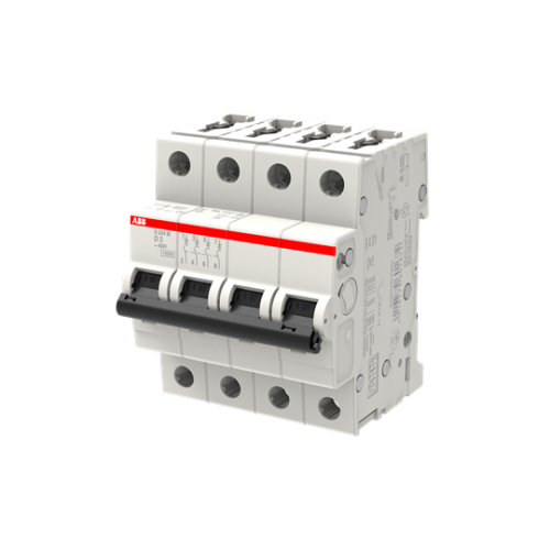 S204M-D3 Miniature Circuit Breaker - 4P - D - 3 A