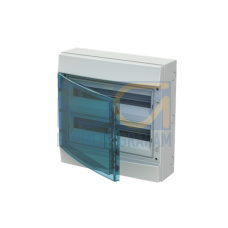 65P18X22 Consumer unit , Surface mounting, 36 modules, 2 row(s), IP65,  Door: Single, Plastic, Transparent, Dimensions: 435 mm x 430 mm x 155 mm