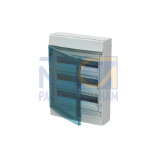 65P12X22 Consumer unit , Surface mounting, 24 modules, 2 row(s), IP65, Door: Single, Plastic, Transparent, Dimensions: 435 mm x 320 mm x 155 mm