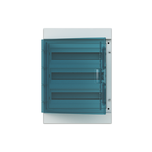 65P18X32 Consumer unit , Surface mounting, 54 modules, 3 row(s), IP65, Door: Single, Plastic, Transparent, Dimensions: 600 mm x 430 mm x 155 mm