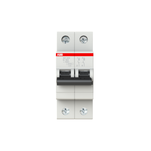 SH202-C63 Miniature Circuit Breaker - 2P - C - 63 A