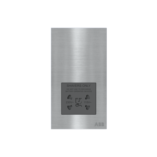 Socket outlet Shaver Stainless steel  - Millenium