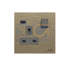 Socket outlet BS Without imprint British Standard Antique Gold  - Millenium