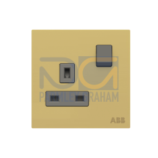 Socket outlet BS Without imprint British Standard Matt Gold  - Millenium