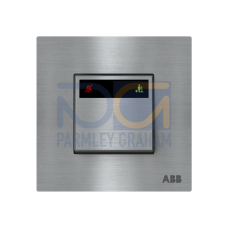 DND/MUR corridor unit 2gang Single push button 1 rocker Stainless steel - Millenium