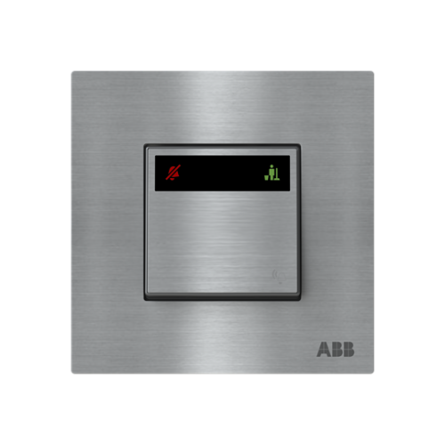 DND/MUR corridor unit 2gang Single push button 1 rocker Stainless steel - Millenium