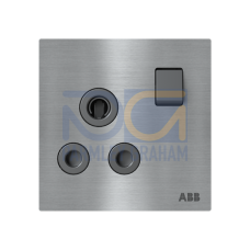 Socket outlet Round 15A Without imprint British Standard Stainless steel  - Millenium