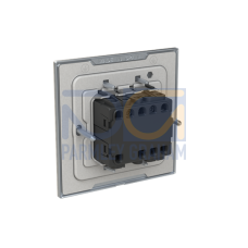 DND/MUR corridor unit 2gang Single push button 1 rocker Matt Gold - Millenium