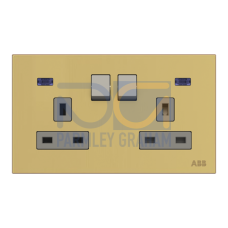 Socket outlet BS Without imprint British Standard Matt Gold  - Millenium