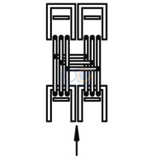 ZH55 N/PE-busbar system, 180 mm x 370 mm x 100 mm