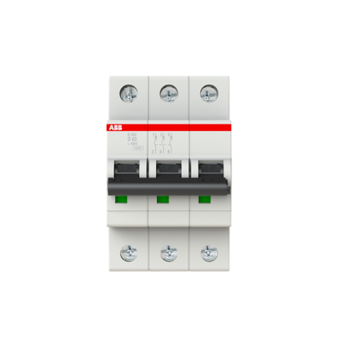 3-Pole, Type D 6kA, 63A