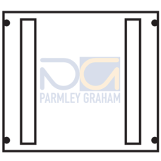 AS23V Cover, Rows: 0, 450 mm x 500 mm x 26.5 mm, IP2XC
