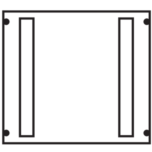 AS23V Cover, Rows: 0, 450 mm x 500 mm x 26.5 mm, IP2XC