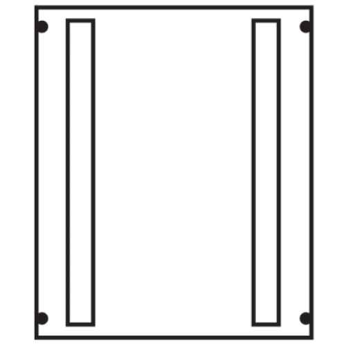 AS24V Cover, Rows: 0, 600 mm x 500 mm x 26.5 mm, IP2XC
