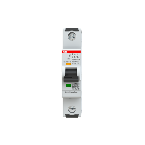 S301P-Z1.6 Miniature Circuit Breaker - 1P - Z - 1.6 A