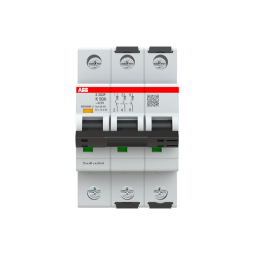 S303P-K50 Miniature Circuit Breaker - 3P - K - 50 A