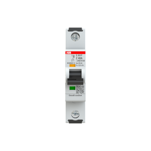 S301P-Z40 Miniature Circuit Breaker - 1P - Z - 40 A