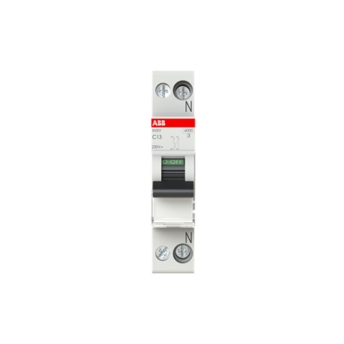 SN201-C13 Miniature circuit breaker - 1+NP - C - 13 A