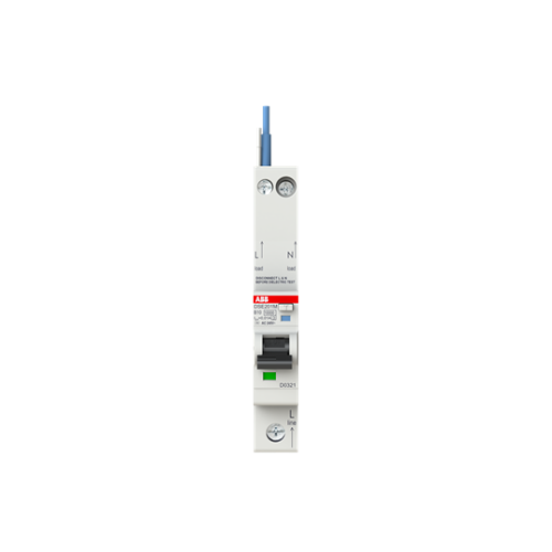 DSE201 M B10 AC10 - N Blue Residual Current Circuit Breaker with Overcurrent Protection