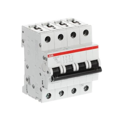 S203-D6NA Miniature Circuit Breaker - 3+NP - D - 6 A