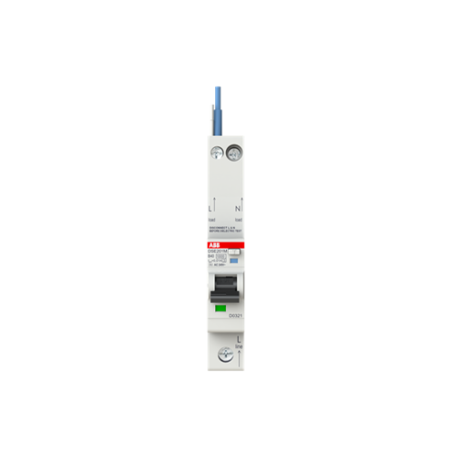 DSE201 M B40 AC10 - N Blue Residual Current Circuit Breaker with Overcurrent Protection