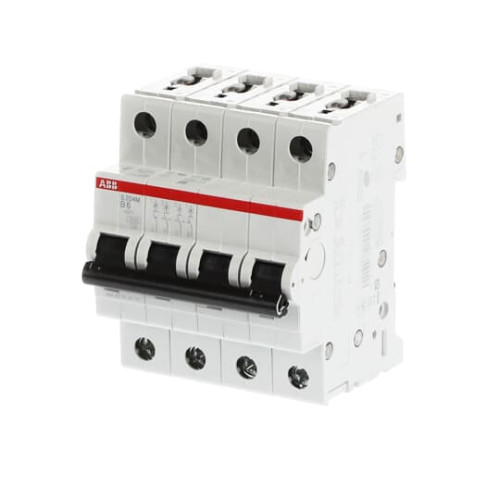 S204M-B6 Miniature Circuit Breaker - 4P - B - 6 A