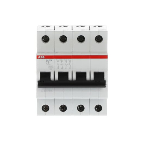 SH204-C6 Miniature Circuit Breaker - 4P - C - 6 A