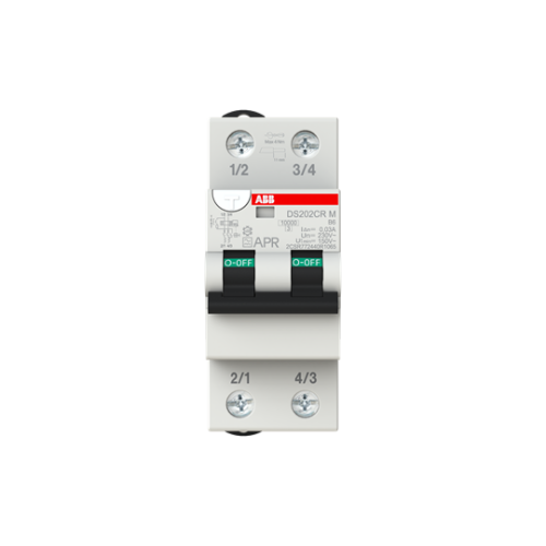 DS202CR M B6 APR30 Residual Current Circuit Breaker with Overcurrent Protection