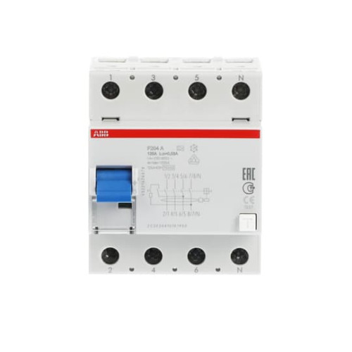 F204 A-125/0.03 Residual Current Circuit Breaker 4P Type A 30 mA