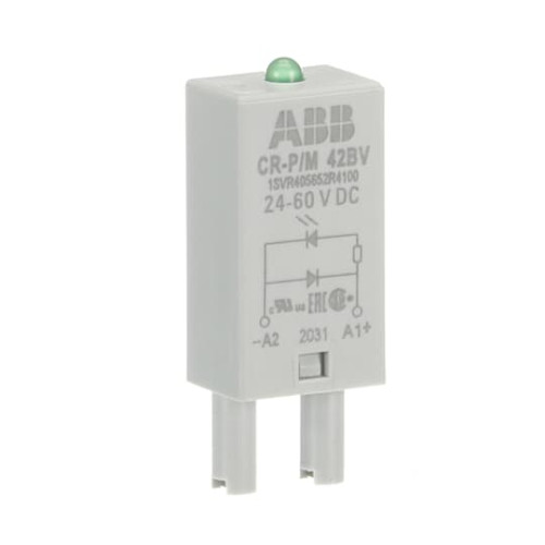 CR-P/M 42BV Pluggable module diode and LED green, 24-60VDC, A1+, A2-