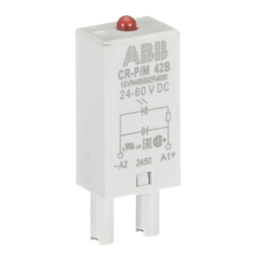 CR-P/M 42B Pluggable module diode and LED red, 24-60VDC, A1+, A2-