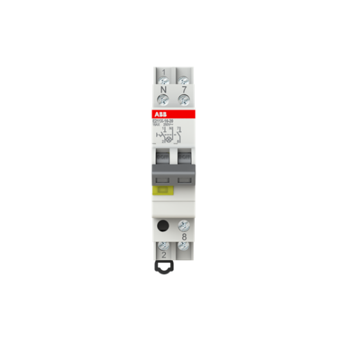 ON-OFF Switch, 16 A, acc. to EN 250/400 V AC, 2NO, El. Color: Grey, 1LED, Yellow, MW: 1