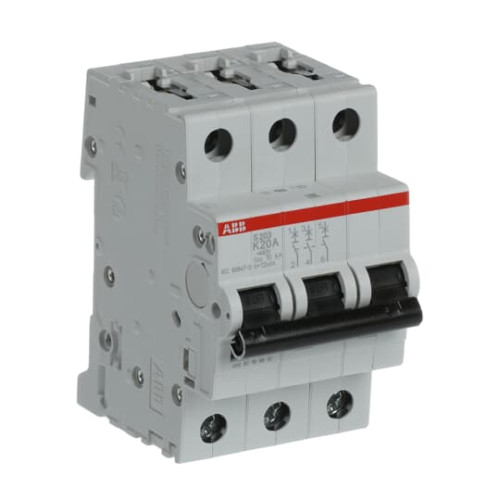 3-Pole, Type K 6kA, 20A