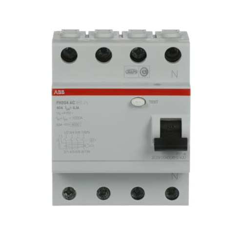 FH204 AC-40/0.1 Residual Current Circuit Breaker 4P Type AC 100 mA