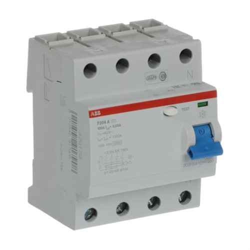 F204 A-100/0.03 Residual Current Circuit Breaker 4P Type A 30 mA
