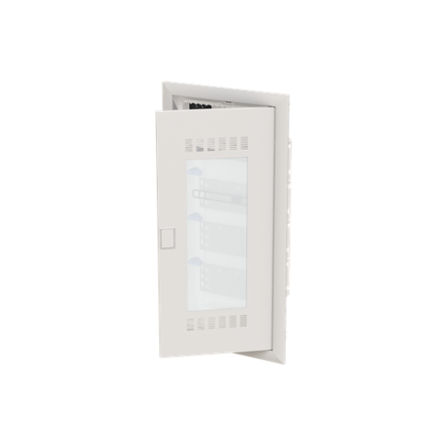 UK648MW Multimedia unit , Flush-/ hollow wall mounting, 48 modules, 4 row(s), IP30,  Door: Single, Dimensions: 747 mm x 384 mm x 97 mm