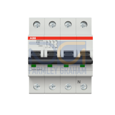 S203M-D25NA Miniature Circuit Breaker - 3+NP - D - 25 A