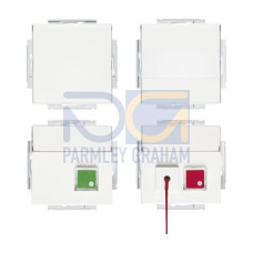 Handicapped toilet signal set Busch-Infoline&reg; Medical alarm acc. to DIN VDE 0834 studio white - Platform 63