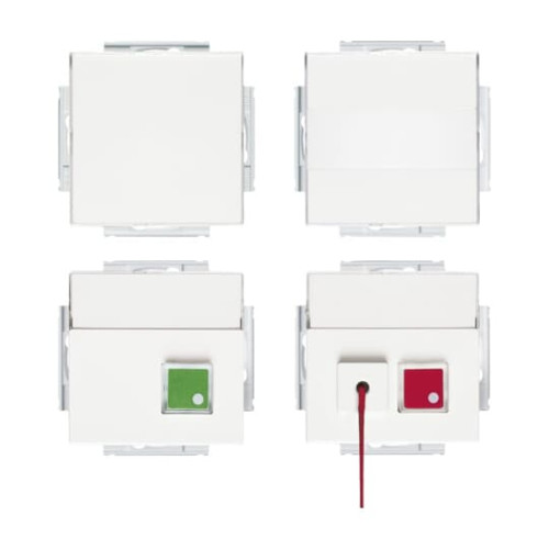 Handicapped toilet signal set Busch-Infoline&reg; Medical alarm acc. to DIN VDE 0834 studio white - Platform 63