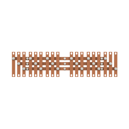 ZH312 N/PE-busbar system, 170 mm x 650 mm x 70 mm