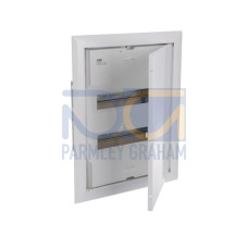 UK624E3 Consumer unit , Flush-/ hollow wall mounting, 24 modules, 2 row(s), IP30,  Door: Single, Dimensions: 497 mm x 384 mm x 97 mm