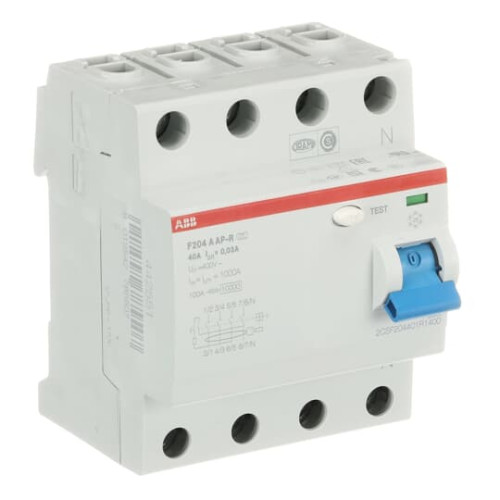 F204 A-40/0.03 AP-R Residual Current Circuit Breaker 4P Type A 30 mA