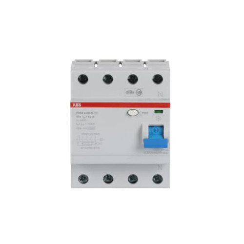 F204 A-80/0.03 AP-R Residual Current Circuit Breaker 4P Type A 30 mA