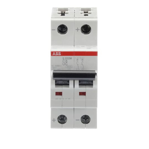 S202M-C6UC Miniature Circuit Breaker - 2P - C - 6 A