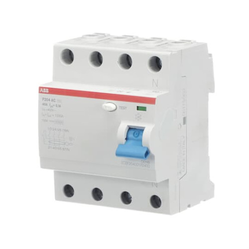 F204 AC-40/0.1 Residual Current Circuit Breaker 4P Type AC 100 mA