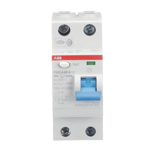 F202 A-40/0.03 AP-R Residual Current Circuit Breaker 2P Type A 30 mA
