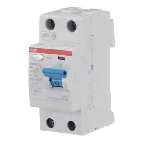 F202 A-25/0.03 Residual Current Circuit Breaker 2P Type A 30 mA